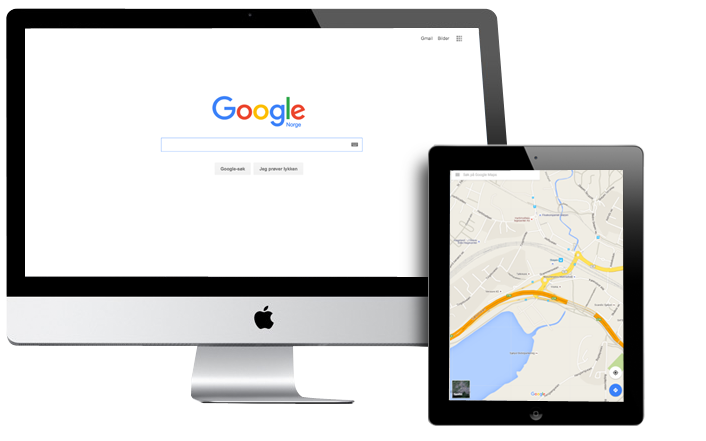 Google Search og Google Maps er to metoder for å markedsføre din lokale bedrift på nettet